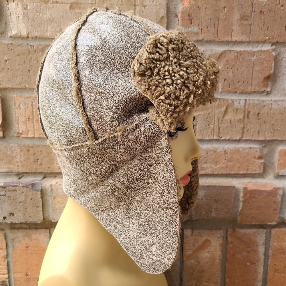 Bastion Womens Winter Trapper Hat Faux Fur Brown